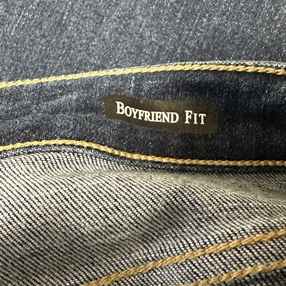 Judy Blue Dark Wash Distressed Boyfriend Jeans - Picture 7 of 9